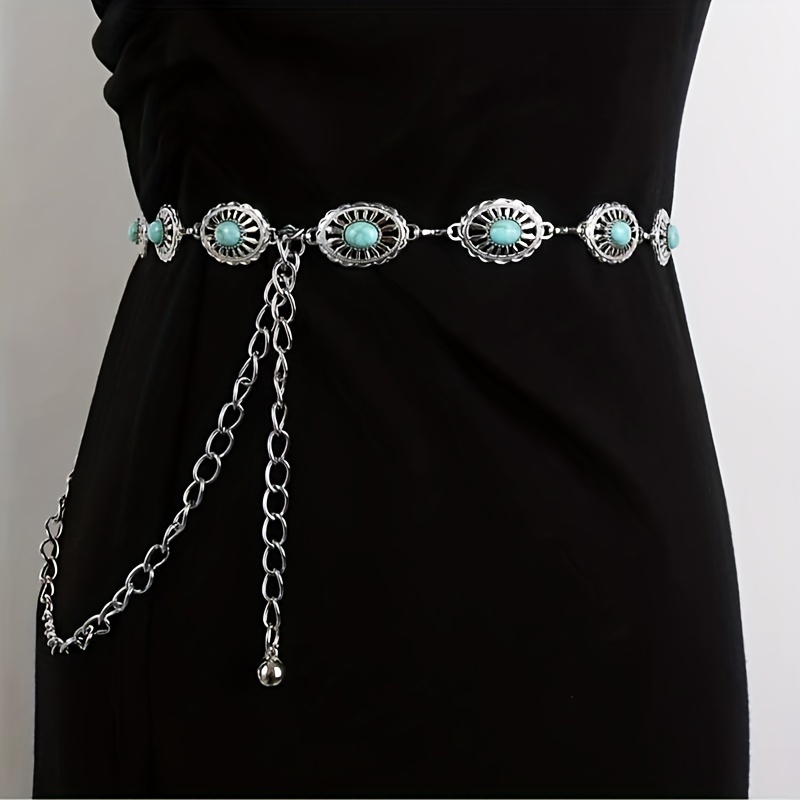 Retro Style Silvery Waist Belt