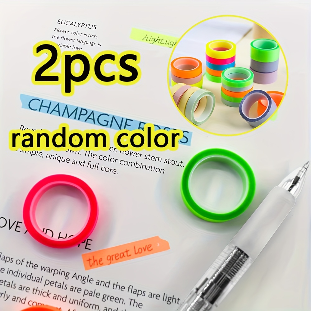 Index Stickers, Random Color Tearable Transparent Sticky Notes, Tape, Memo, Colored Markers And Paper Tape, Tearable Strips, Marking Transparent Tape