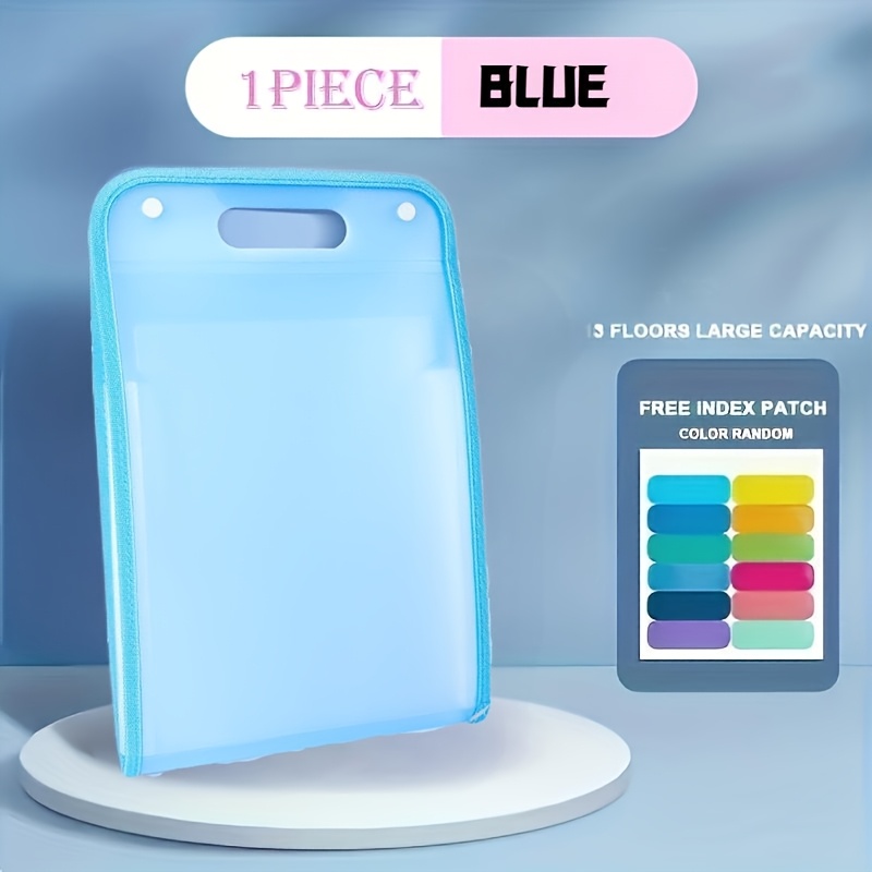 TEMU Pasta de acordeão de 13 camadas portátil, pasta de arquivo de estudante, pasta de armazenamento de clipes A4