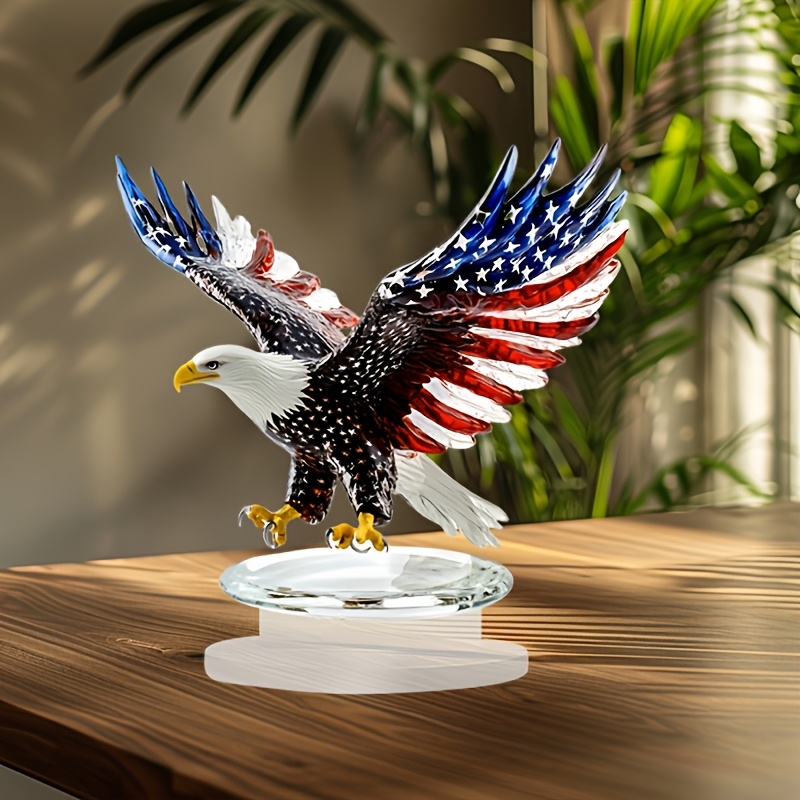 

Boho Style Acrylic Eagle Statue - 2d American , Home & Office Decor, Desk & Living Room Accent, Ideal Christmas Gift