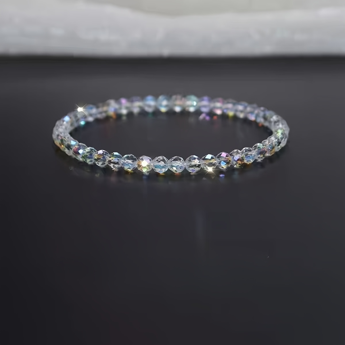 2pcs Sparkling Crystal Bracelets Set, Luxurious Gift