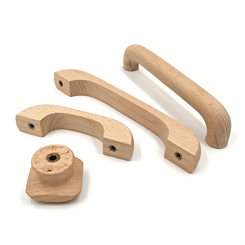 Kitchen Cabinet Handles Drawers Solid Wood Furniture Wooden - Temu New ...