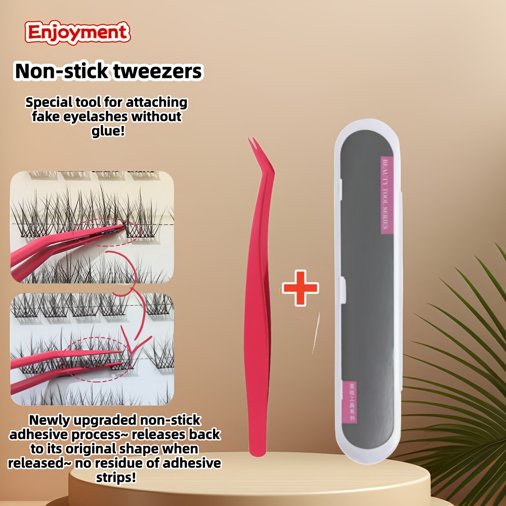 Viscose High-precision Tweezers, Glue-free False Eyelashes, For Beginners And Novices, Professional Tool For Lash Artists