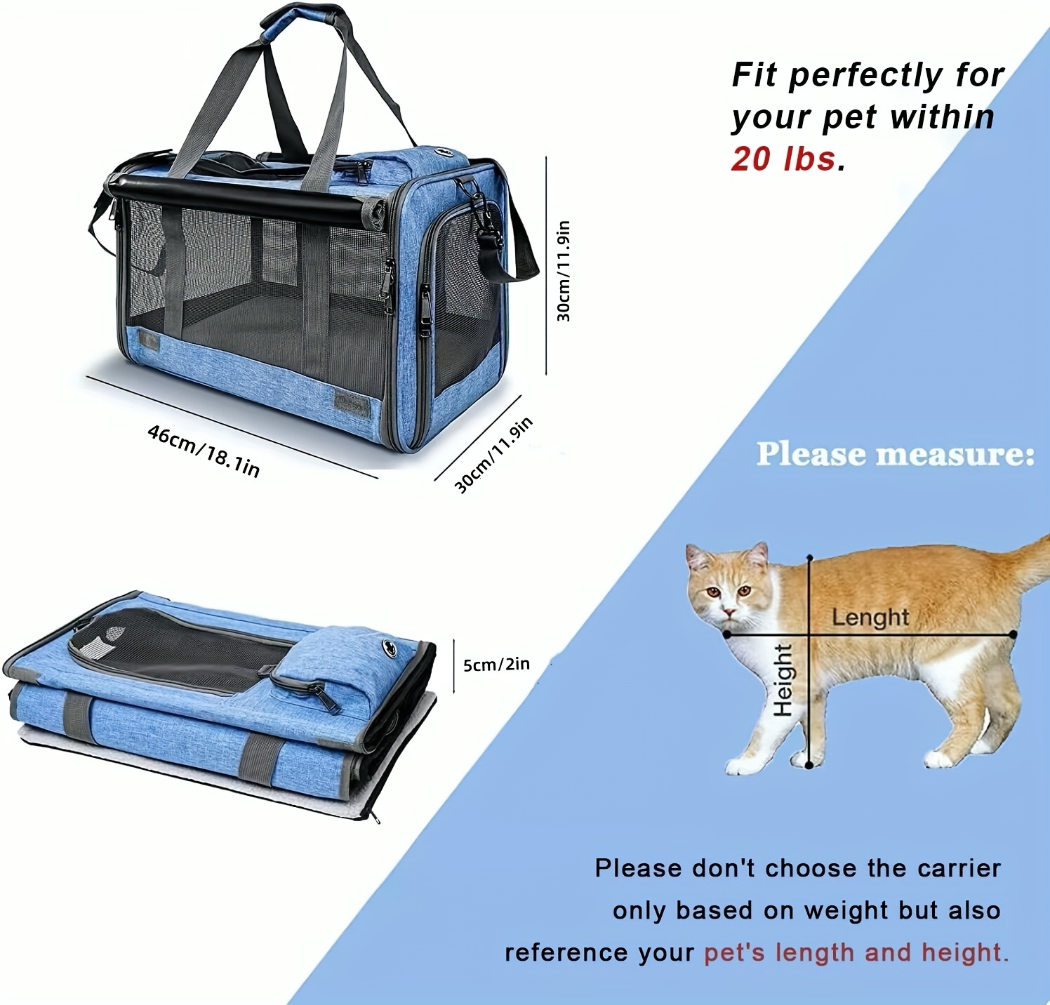 Cat carrier for 20 lb cat best sale