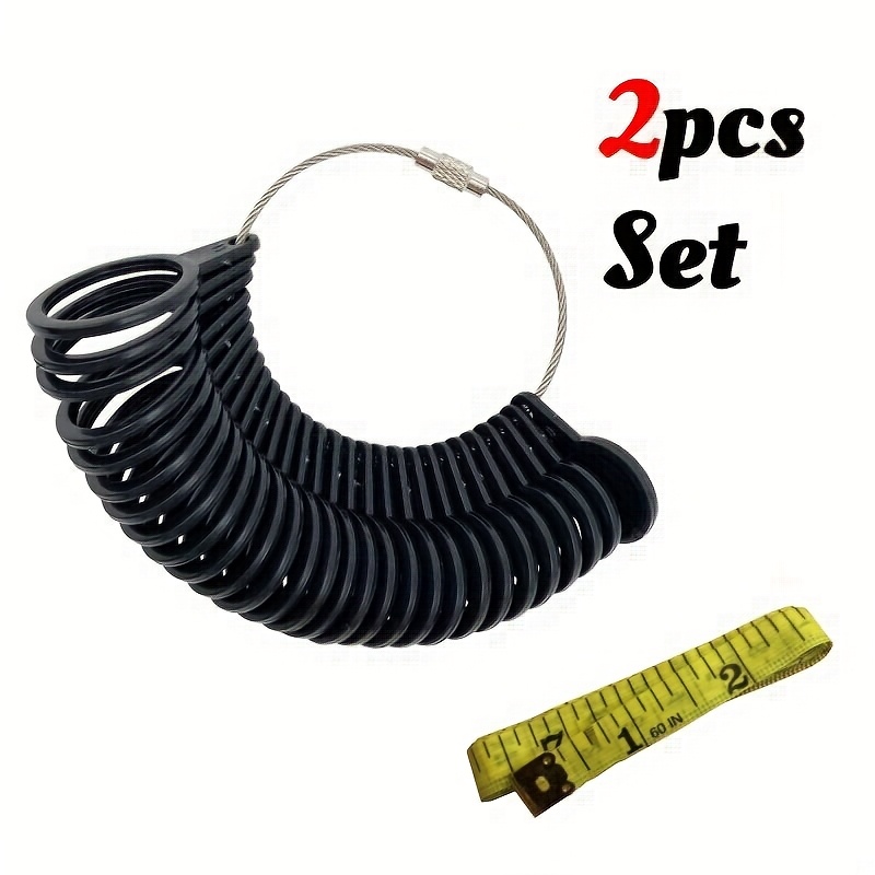 TEMU Forevertool 2pcs Plastic Ring Circle Finger Measuring Tool, Ring Ring Measuring Tool, Measure Finger Size Size, Gauge Ring Ring Measuring Tool