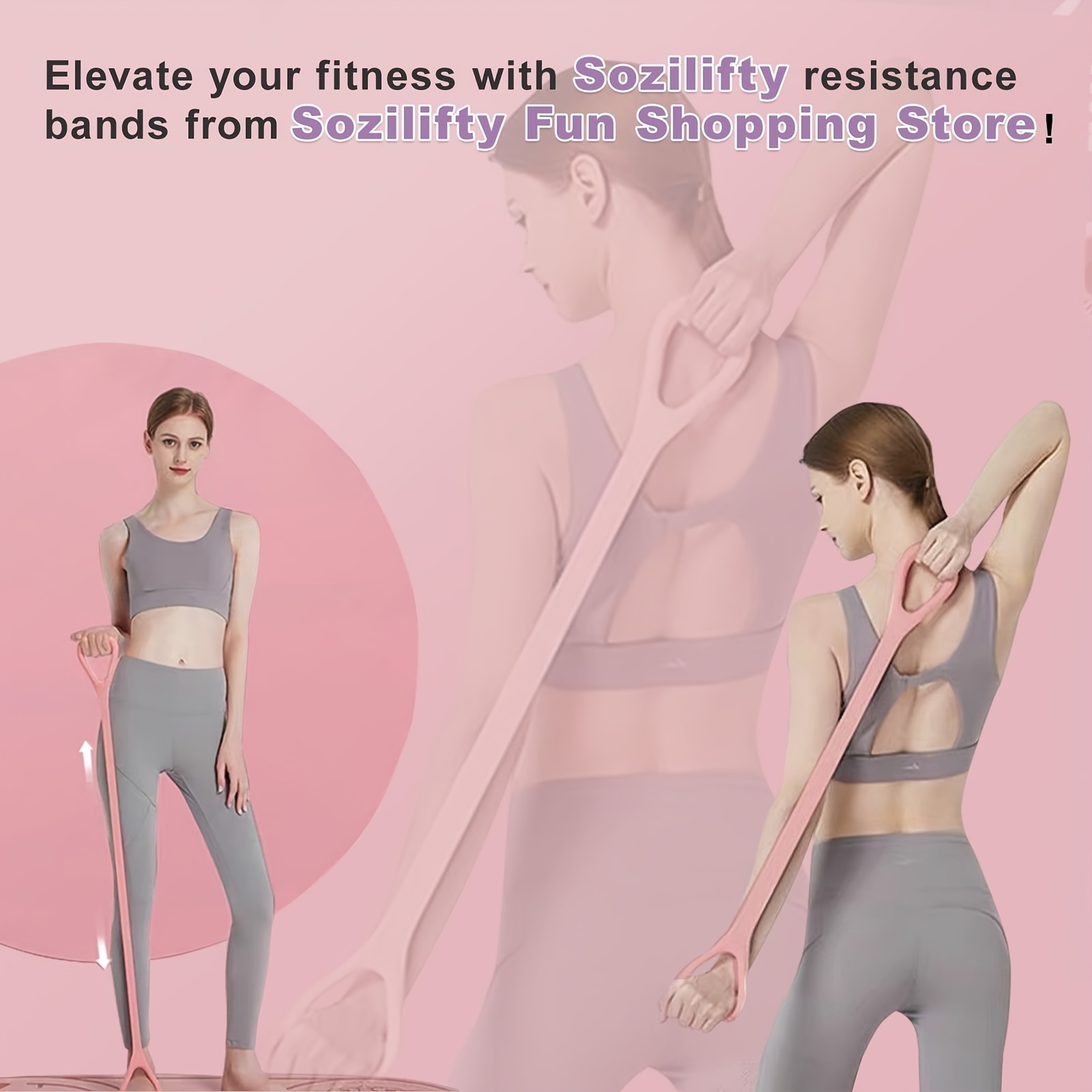  band portable portable upper body workout equipment for arm shoulder back leg stretching ideal for yoga pilates home home workout equipment band durable exercise equipment bands details 1