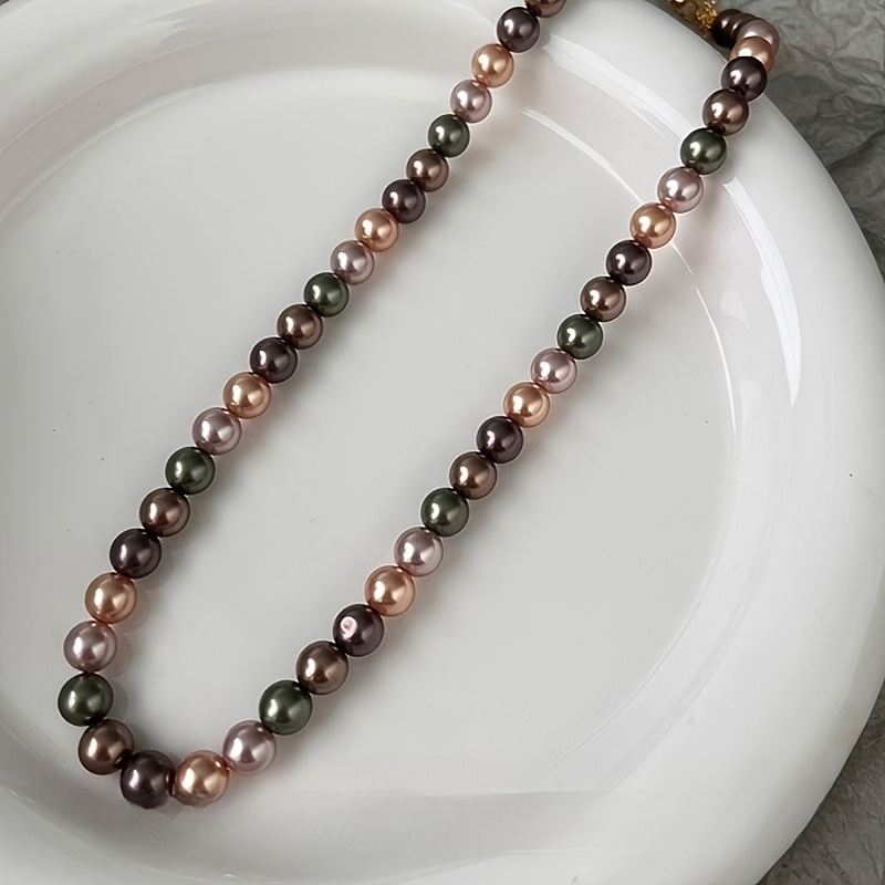 10mm Mixed Beaded Necklace Versatile Accessory for Parties Daily Wear