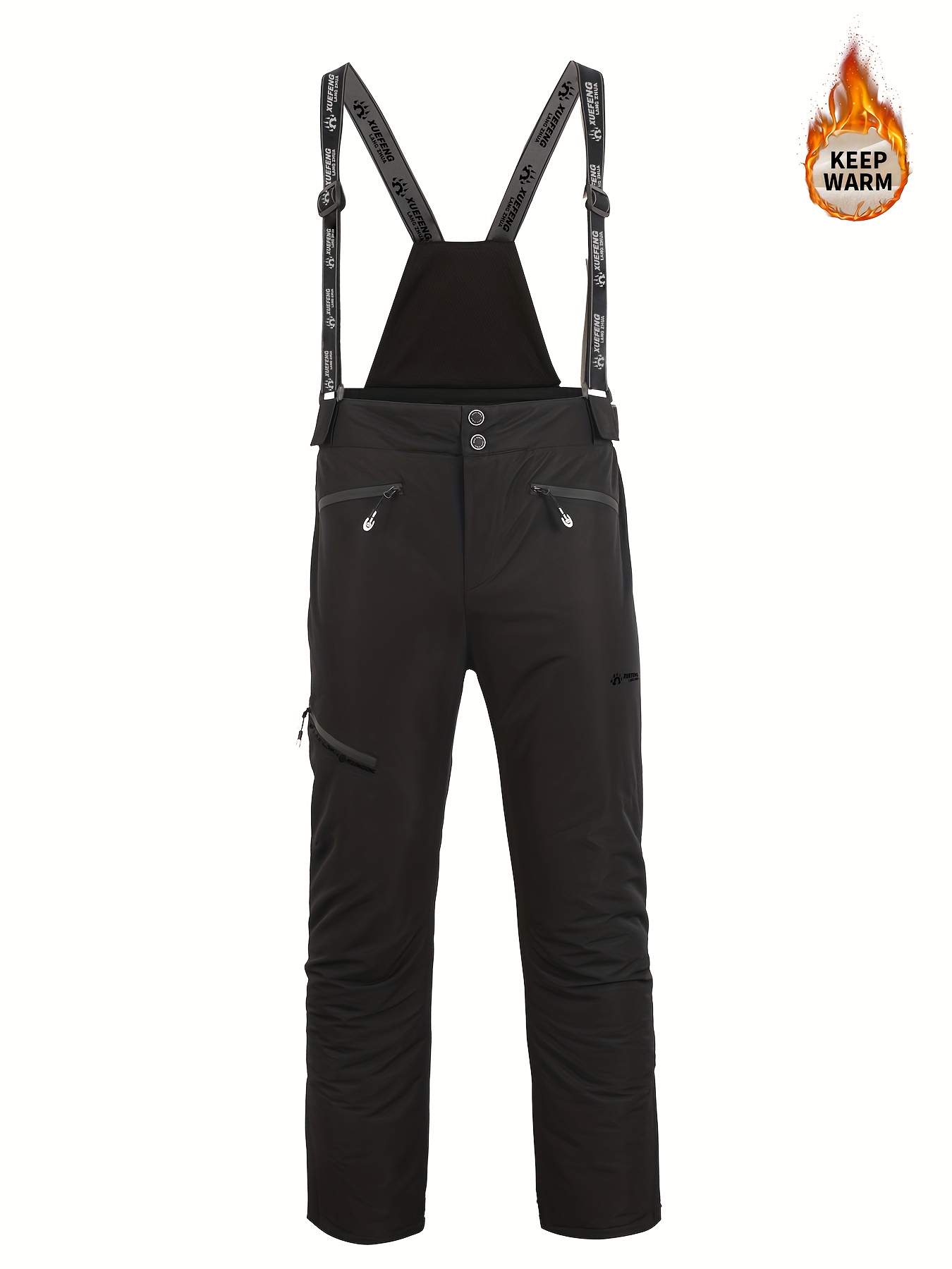 evil wolf men s heavy-duty winter ski pants - full-zip skiing & snowboarding pants with detachable legs, full-length zipper, thick thermal insulation for alpine, touring, hiking - red/black/color options - ideal for   & snow sports - compatible with ski lifts 0