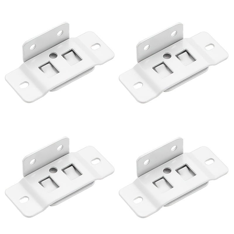 4 Sets Of Metal Fixing Buckles 2-in-1 Insert Fittings - , Furniture Shelf L-shaped 90-degree Connector, Thickened Decor Hardware, Without Complex Tools