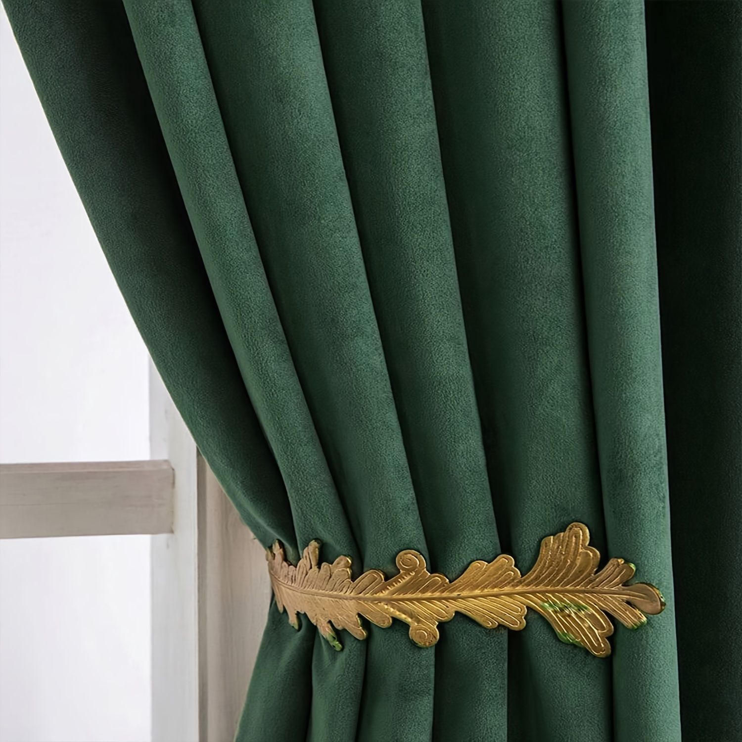 TEMU 1pc Flannel Curtain Imported From The Netherlands, For Bedroom Privacy And Room Decoration, Blackout Curtain With Top Rod , Winter Insulation