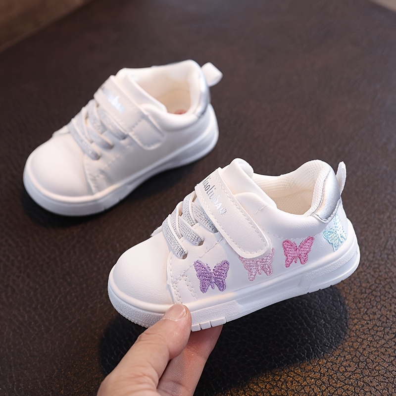 Scarpe da Ginnastica Stile per Bambine Sneakers Morbide con Chiusura  in Gomma Traspirante per */* Bianche con 1-3 Anni
