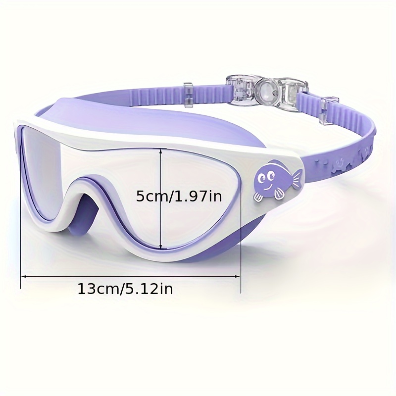 1pc Cartoon Swimming Goggles for Kids, Anti-Fog And Leak-Proof Large Frame Goggles, Suitable for Children Aged 4 to 16.
