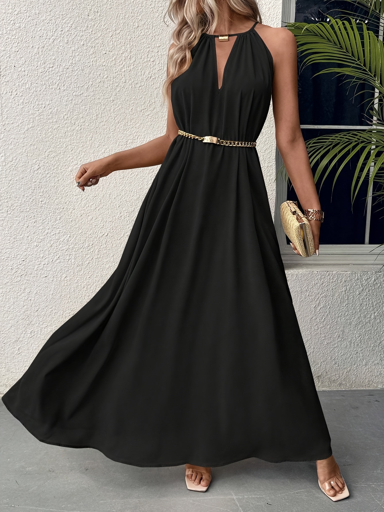New Summer Fashion Solid Color Sleeveless Loose Neck Dress [NS702]