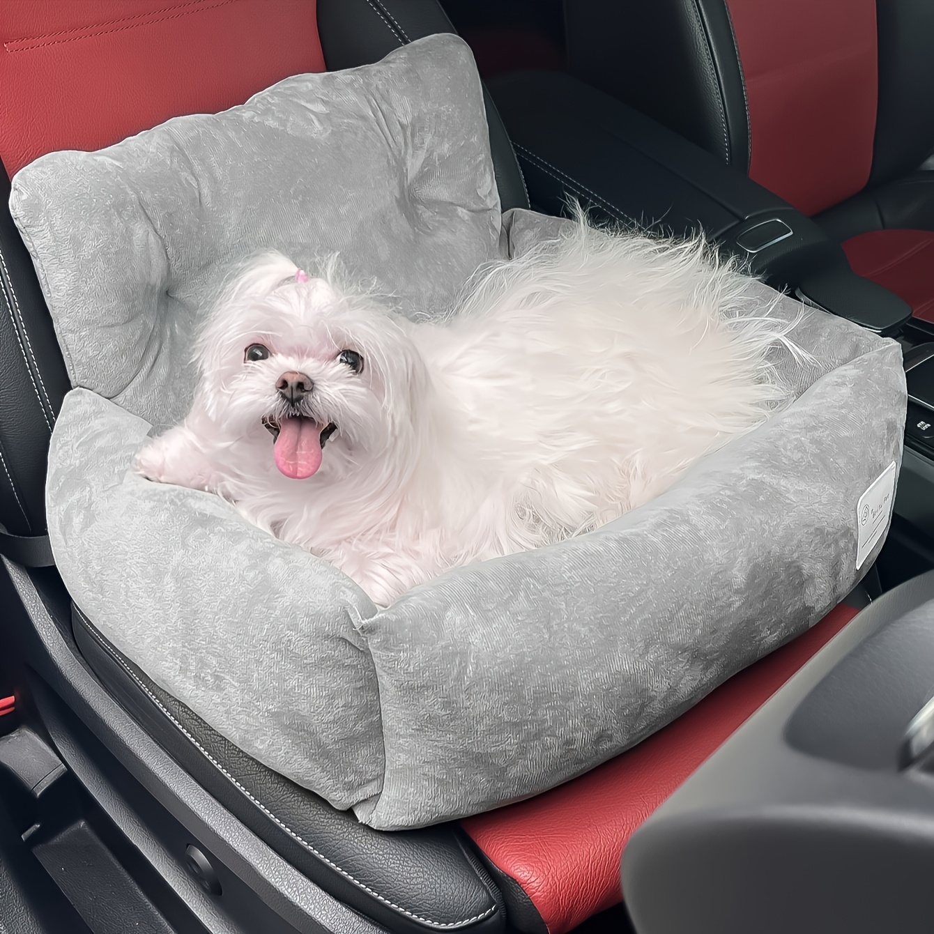 

Pet Car Seat Bed For Dogs, Polyester, Comfortable And , With Adjustable Straps, Portable And Washable, Suitable For Car Travel