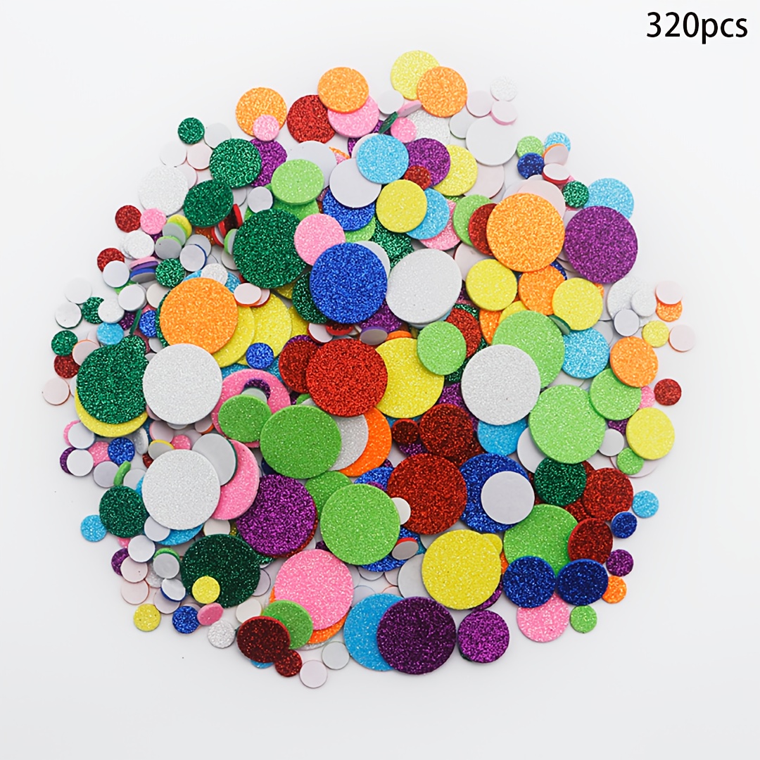 Image of 320 Flash Stickers-self-adhesive, Colorful Foam Stickers For Handicrafts, Scrapbooks, Greeting Cards, Christmas, Birthday Party And Decorations (0.47 Inch Mixed Pack), For Christmas