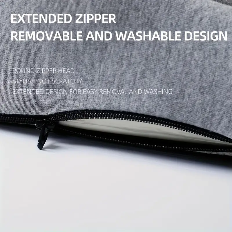 1pc ergonomic lumbar support cushion posture backrest pillow for office chair car seat gaming removable cover machine washable grey ideal gift for drivers contoured cushioning long sitting supportive seating durable polyester longhour sitters Product details 6