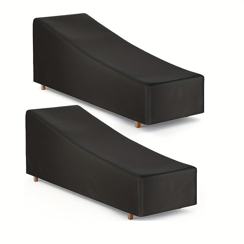 Image of 2pcs Large Outdoor Chaise Cover Pool Lounge Cover Patio Outdoor Furniture Covers Outdoor Chair Covers