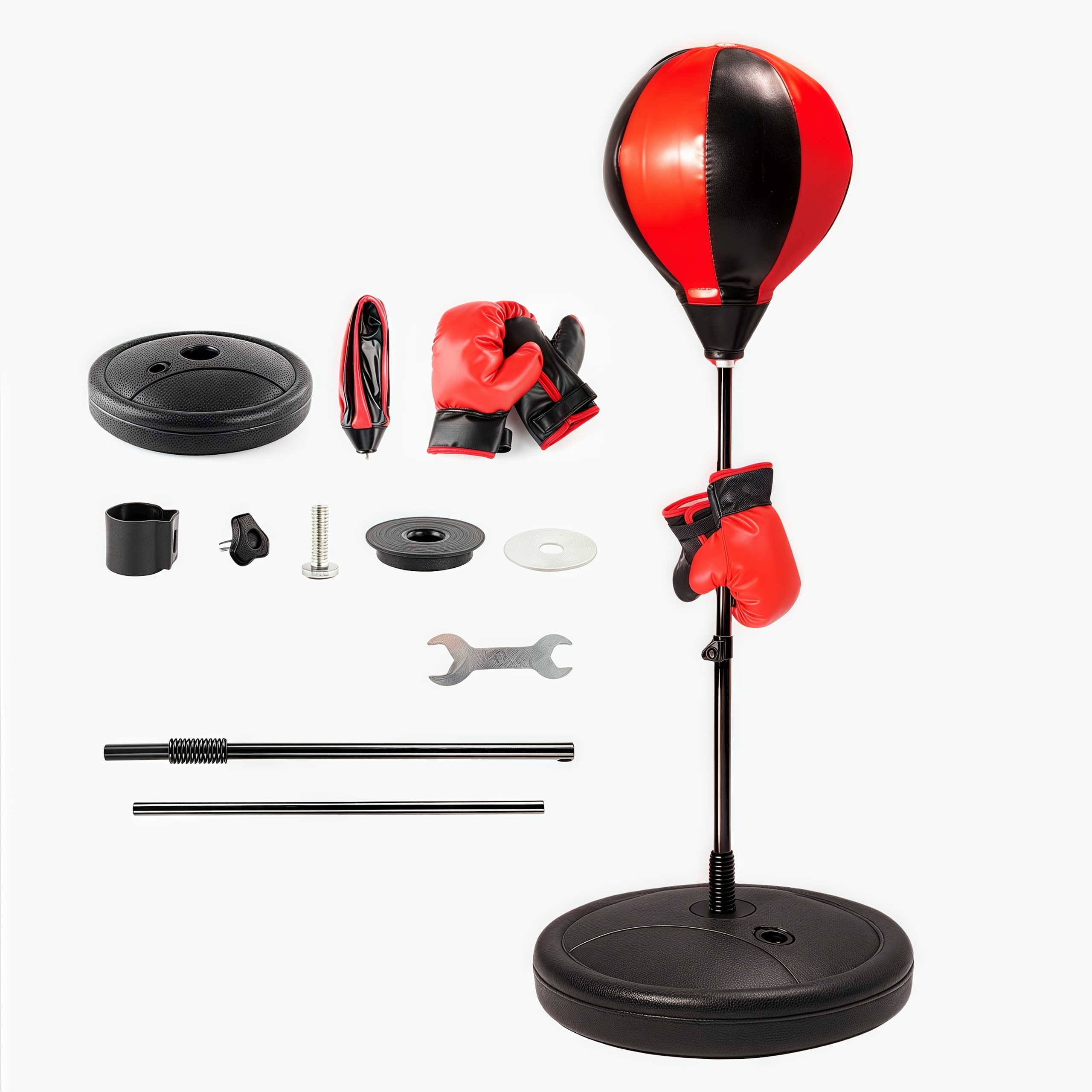 TEMU Boxing Ball Suit, Boxing Ball, Boxing Speed Ball, Adjustable High Boxing Ball Bag Speed Boxing Sports Suit (with Gloves), Speed Training, Boxing
