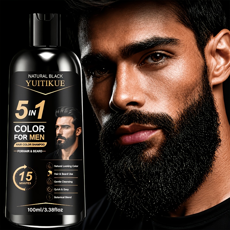 Shampoo Tintura de Cabelo Preto 5 em 1 - Cor Instantânea 2