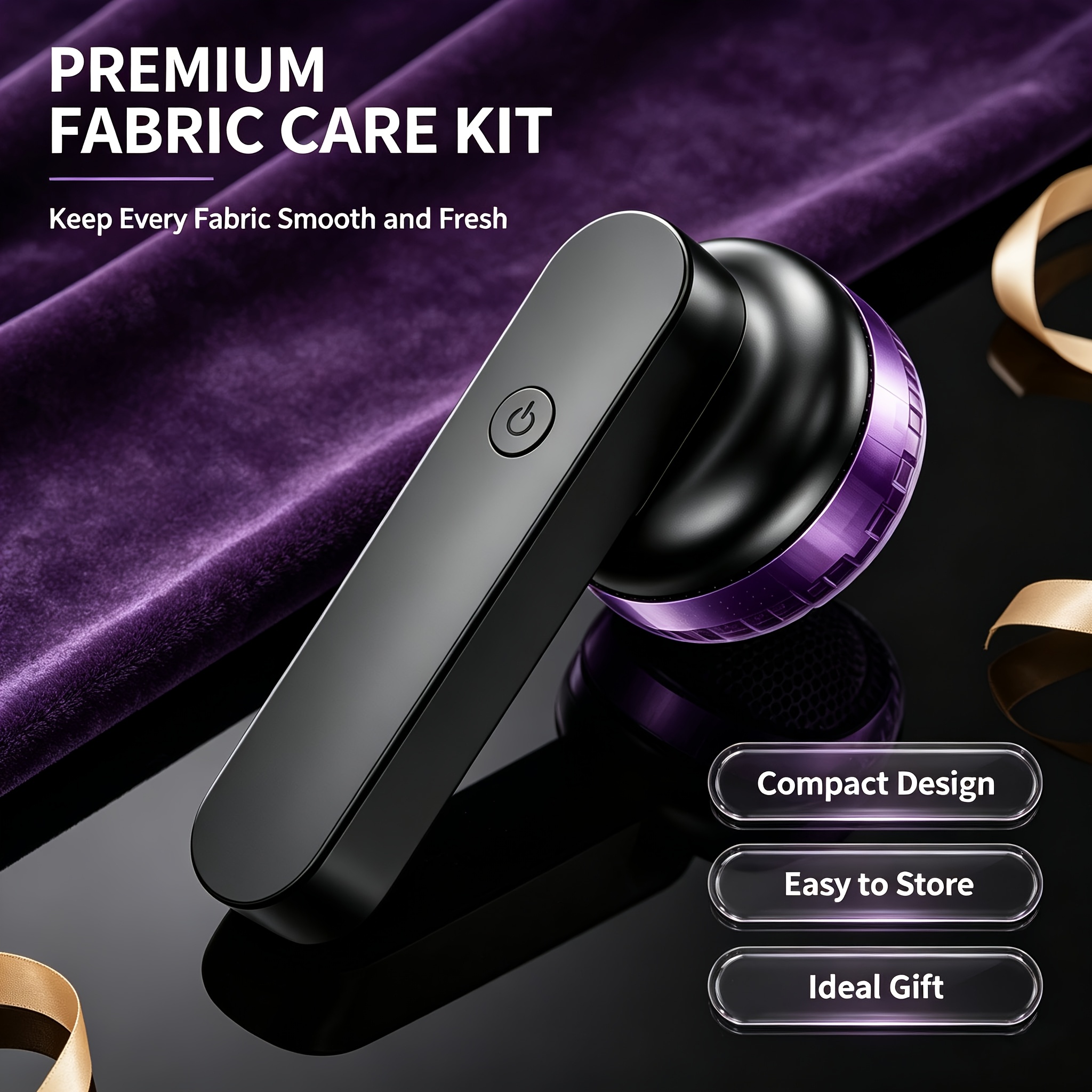 TEMU Upgraded Version Dark Purple Rechargeable Ball Trimmer, High- Portable Electric Lint Remover With 6-blade Stainless Steel Cutter, Suitable For
