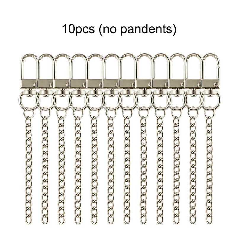 TEMU Set da 5/10 pezzi, Portachiavi minimalisti in metallo stile INS, Accessori pendenti per borse e portachiavi