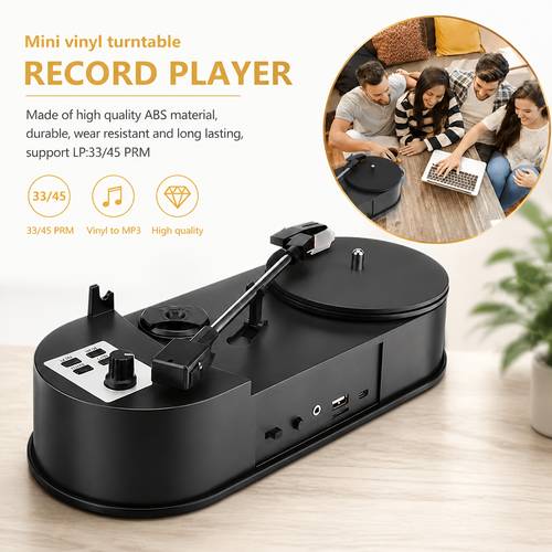 new version mini turntable record player vinyl to mp3 converter no computer required 613p