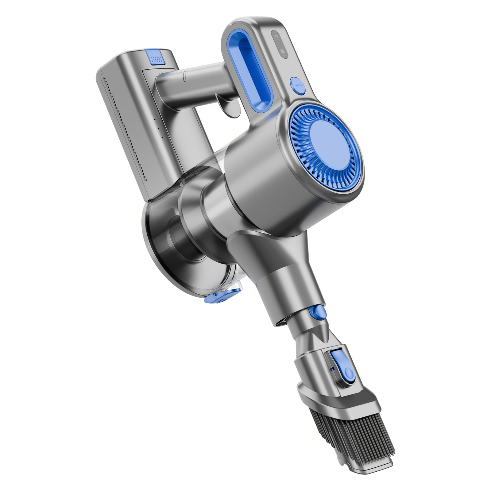 TEMU Cordless Vacuum Cleaner With 58kpa Suction, Featuring A Self-standing Design, Handheld , Led Electric Floor Brush, Lightweight Build, And Strong
