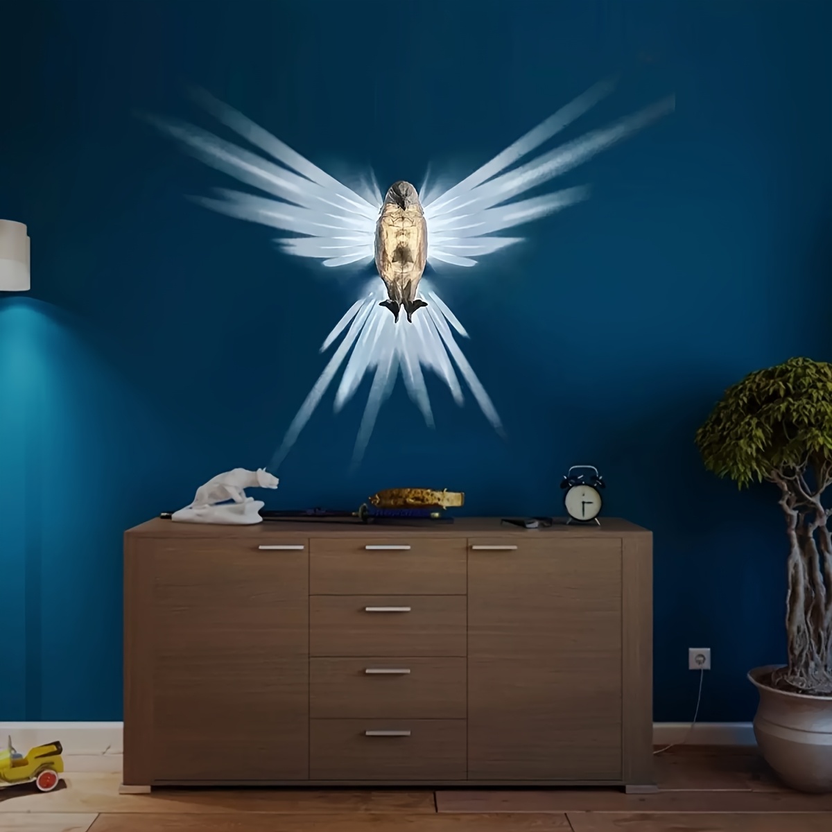  themed 3d led wall light inspired battery powered night light with switch control semi embedded mounting hardware for holiday parties christmas home decor ambient lighting lamp naturethemed lighting motif design switch control lighting durable plastic christmas decor details 1