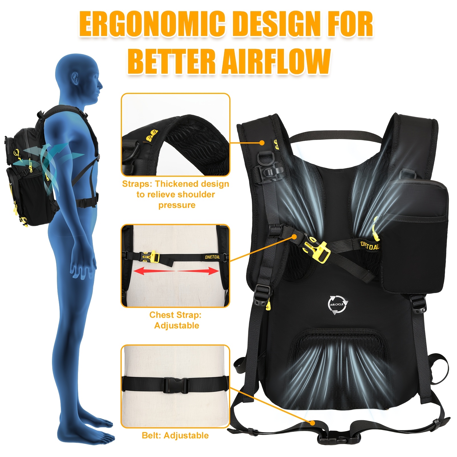 LOCAL LION 22L Hiking Backpack with Water Bag
