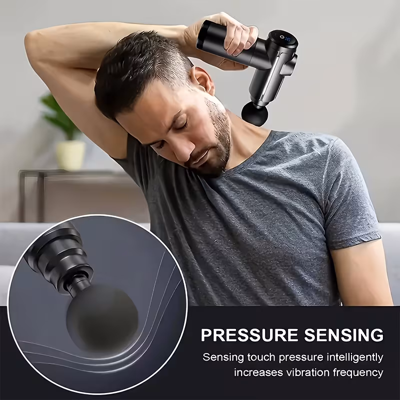 8 head portable massage gun and elegant design suitable for full body back neck leg and waist massage rechargeable lithium battery 1200mah massage gun additions fathers day gift Product details 5