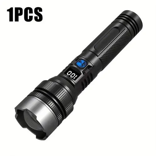 2 in 1 strong flashlight power bank of power rechargeable x4waterproof adjustable brightness flash light for outdoor emergency camping accessories fishing garden lighting night security garage lighting