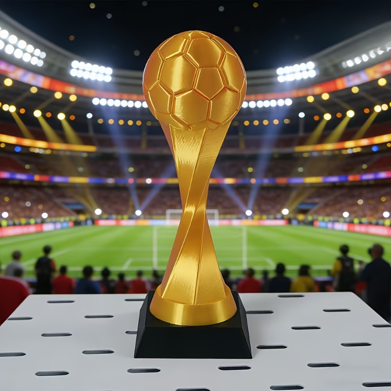 Top pick1pc Premium Football Trophy Sculpture, High Quality 3D Printed Football Statue, Exquisite Sports Collectible Ornament, Modern Home Decor Accent for Event, Party And Indoor Display, Festival Gifting OptionOpen in new tab.