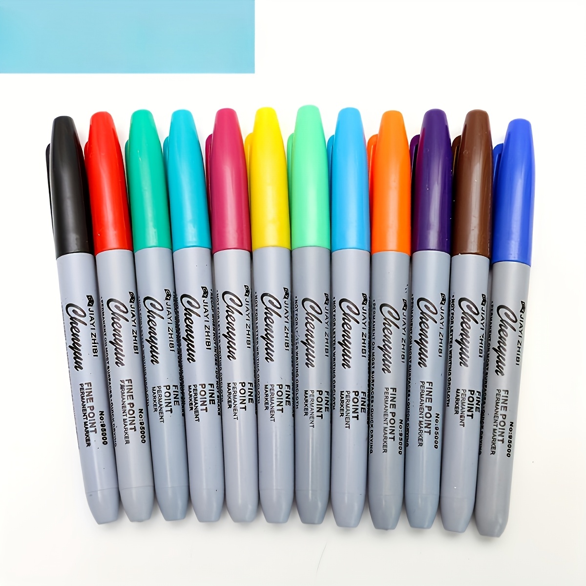 

12-color Fine Tip Permanent Marker Set, Quick-drying Non-toxic Ink, Suitable For Office, Classroom And Home - Plastic Material