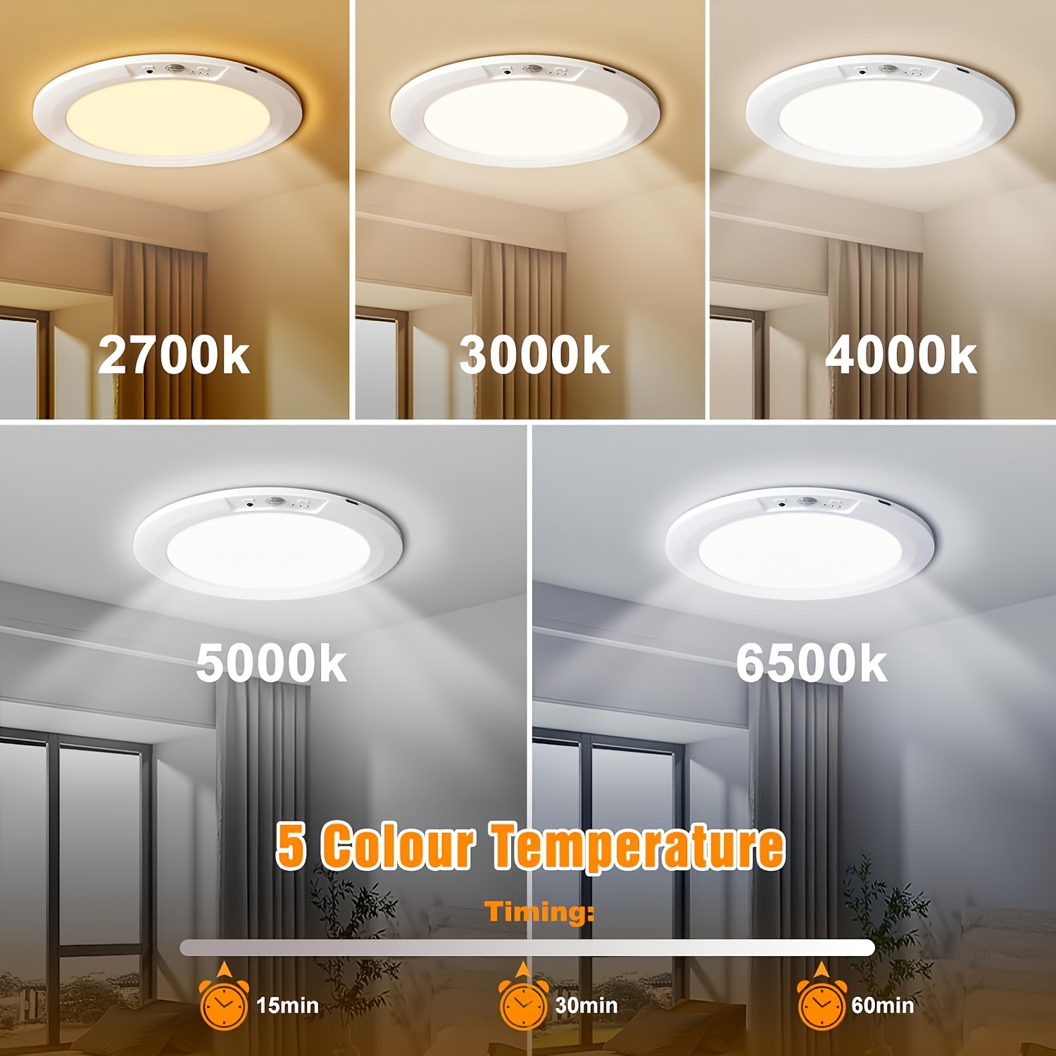 Rechargeable Ceiling Light, Sensor LED Pendant Light