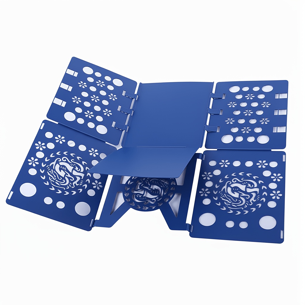 TEMU A Convenient Folding Board For Quick Clothing Storage, Made Of Durable Plastic With Vibrant Patterns. Its Space-saving Design Allows For