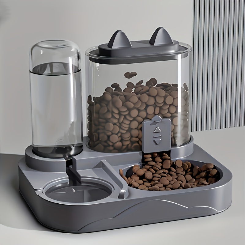 2-In-1 Large Capacity Automatic Pet Feeder And Water Dispenser – Dry And Wet Separation, Durable Plastic, Transparent Design, Ideal for Indoor Pet Hydration And Healthy Diet, No Battery Needed – Worry-Free Travel, Suitable for Cats And Dogs