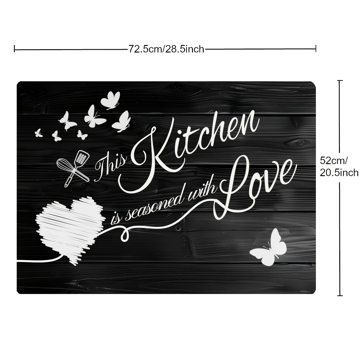 1pc kitchens   of the home extra large 28 5x20 5 scratch resistant protector mat non slip heat resistant countertop pad with elegant floral   for stove   coffee machines appliances   home kitchen decor details 2