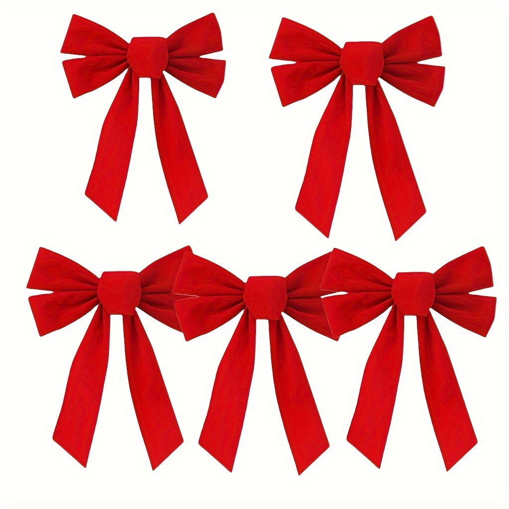 

5- 10- Red Christmas Bowknots, Decor For Wreaths, , And Parties, & Christmas Decor, & , & Theme Accents