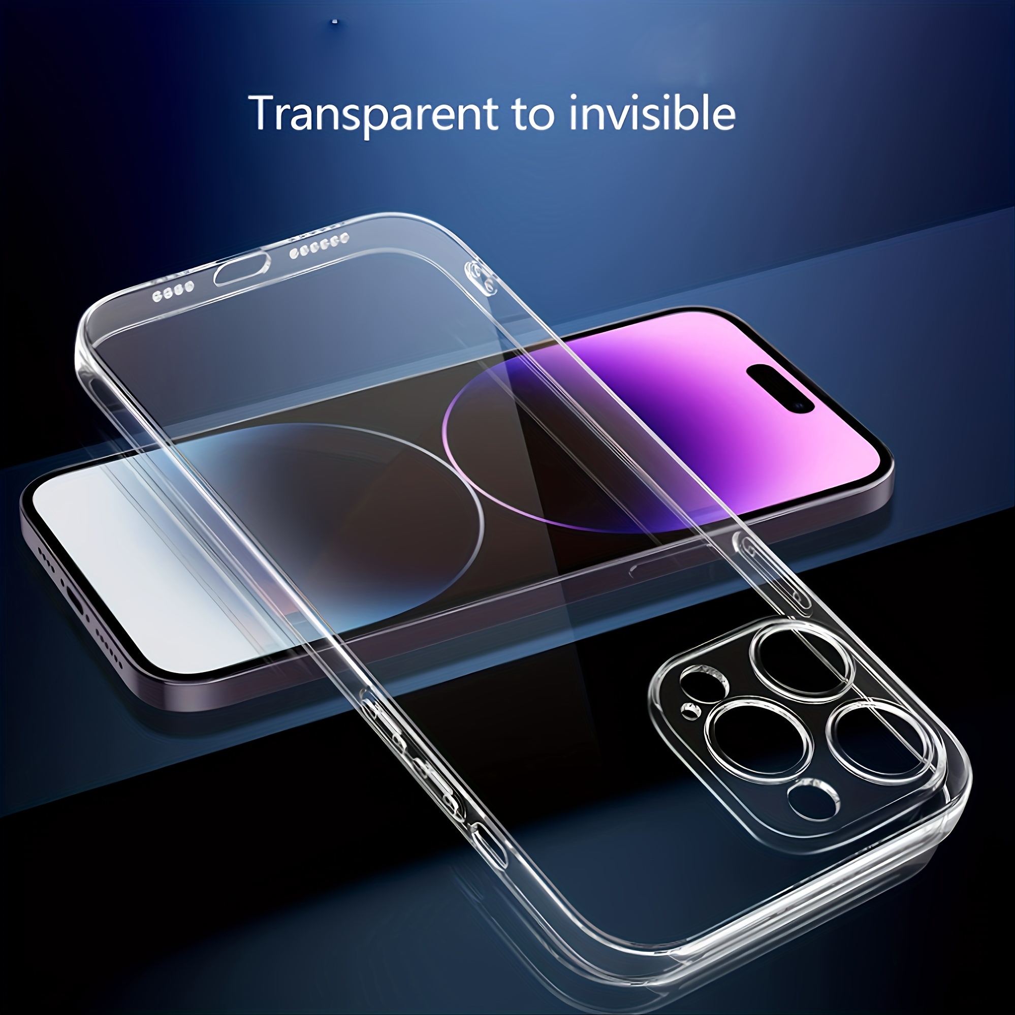 Funda personalizada para iPhone 14 Pro Max, funda protectora protectora  transparente de grado militar 3 en 1 con collages de múltiples imágenes