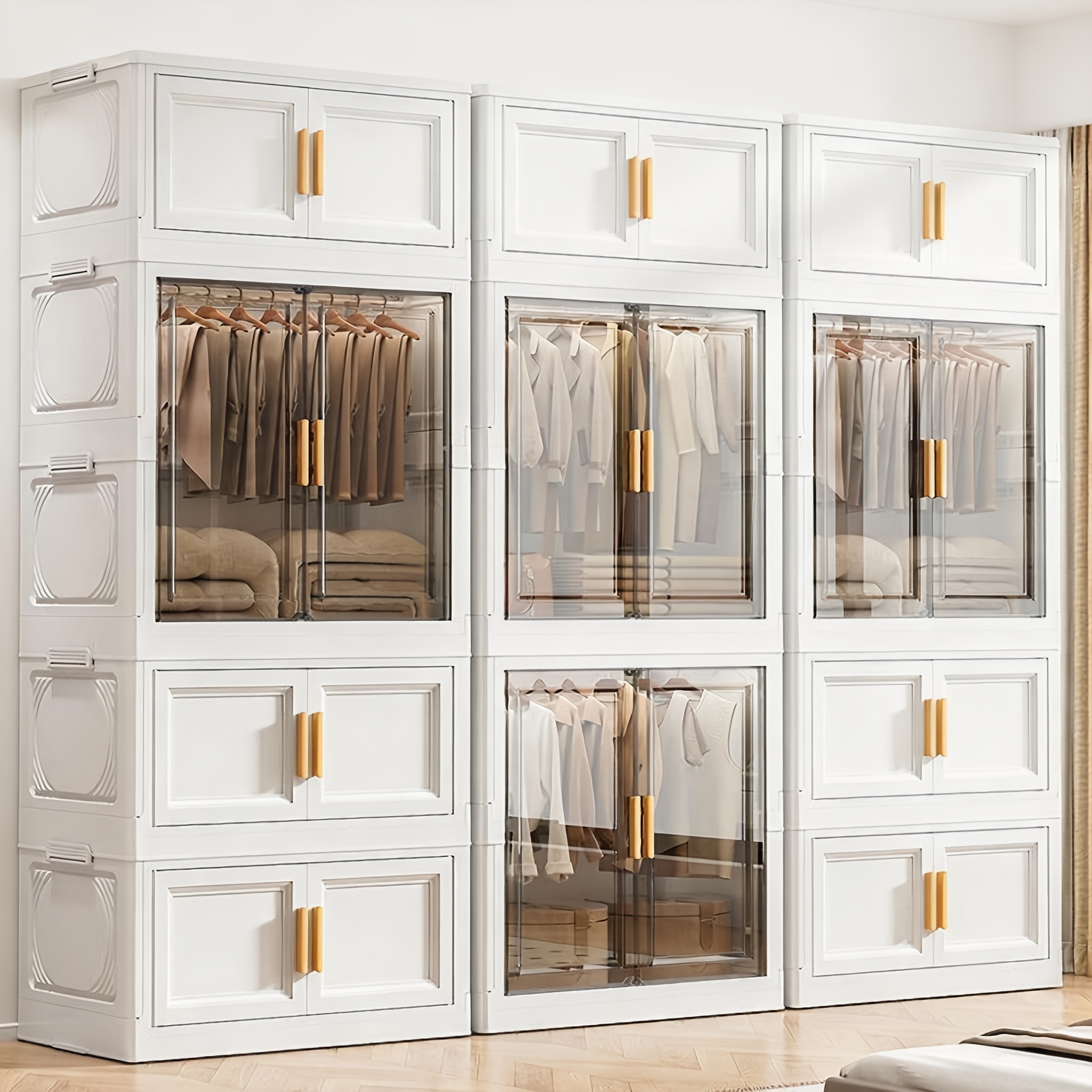 transparenter kunststoff kleiderschrank werkzeugfreier
