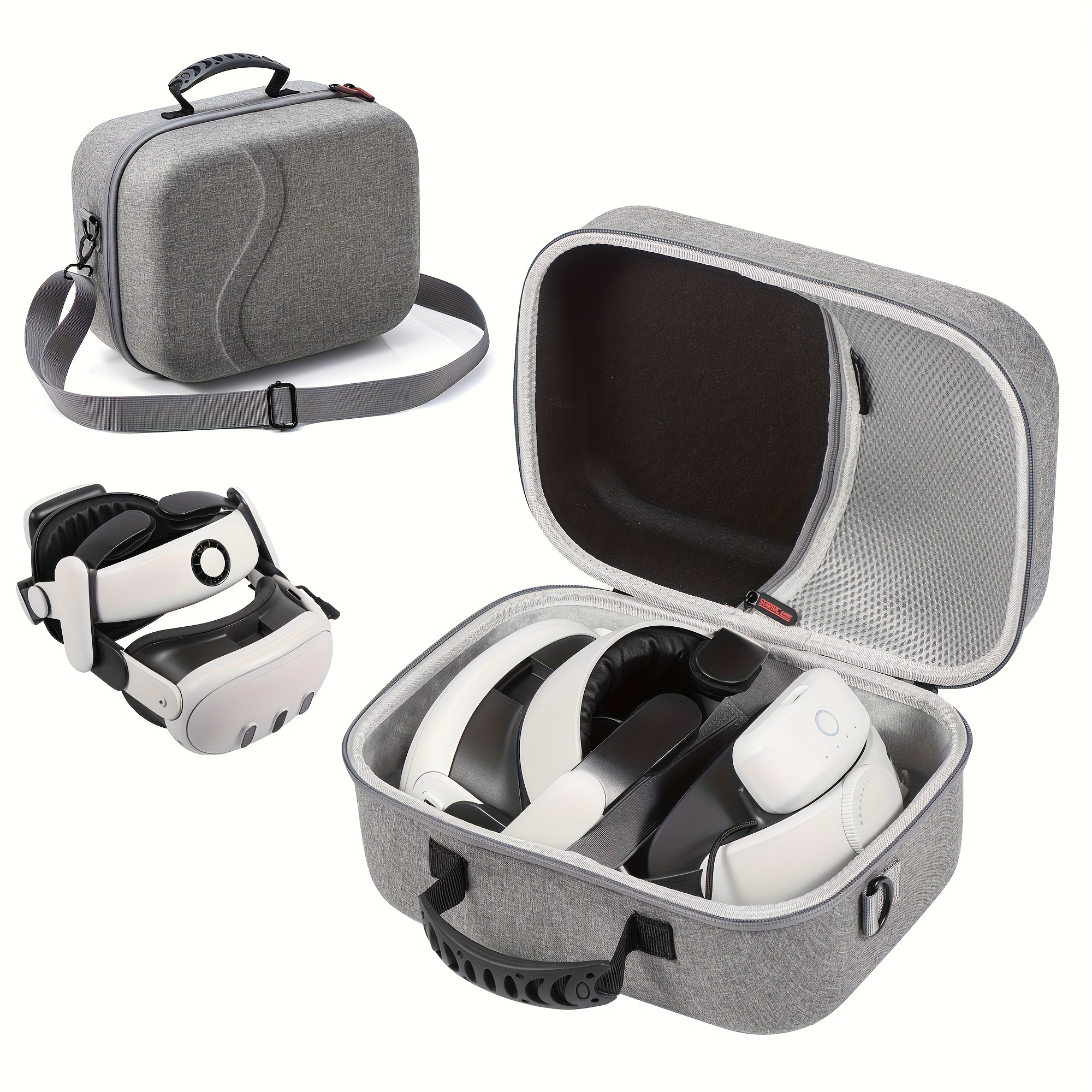 

3 Headband Storage Case Can Hold All Headband Compatible Headband Storage Case On , Can Hold Elite Watch Band, Touch Controller Handbag Travel Portable Protection In A Hard Case