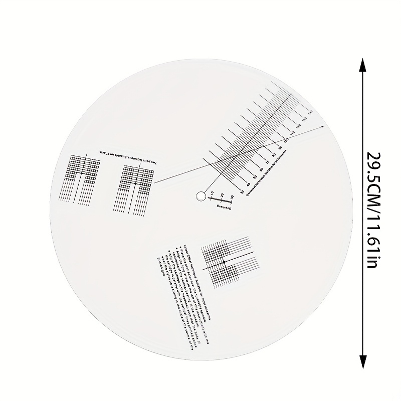 E-shop MAYRECORDS Schwarzes Vinylplatten-Geschwindigkeitskalibrierwerkzeug – Rutschfester Acryl-Stabilisator mit Präzisionsmessmarkierungen für