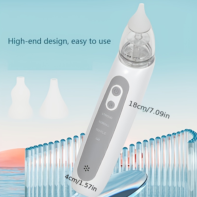 Portable Pore Cleaner with 3-Level Suction, 3 Replacement Heads, LED Lights, Soothing Music, USB Rechargeable, White or Gray