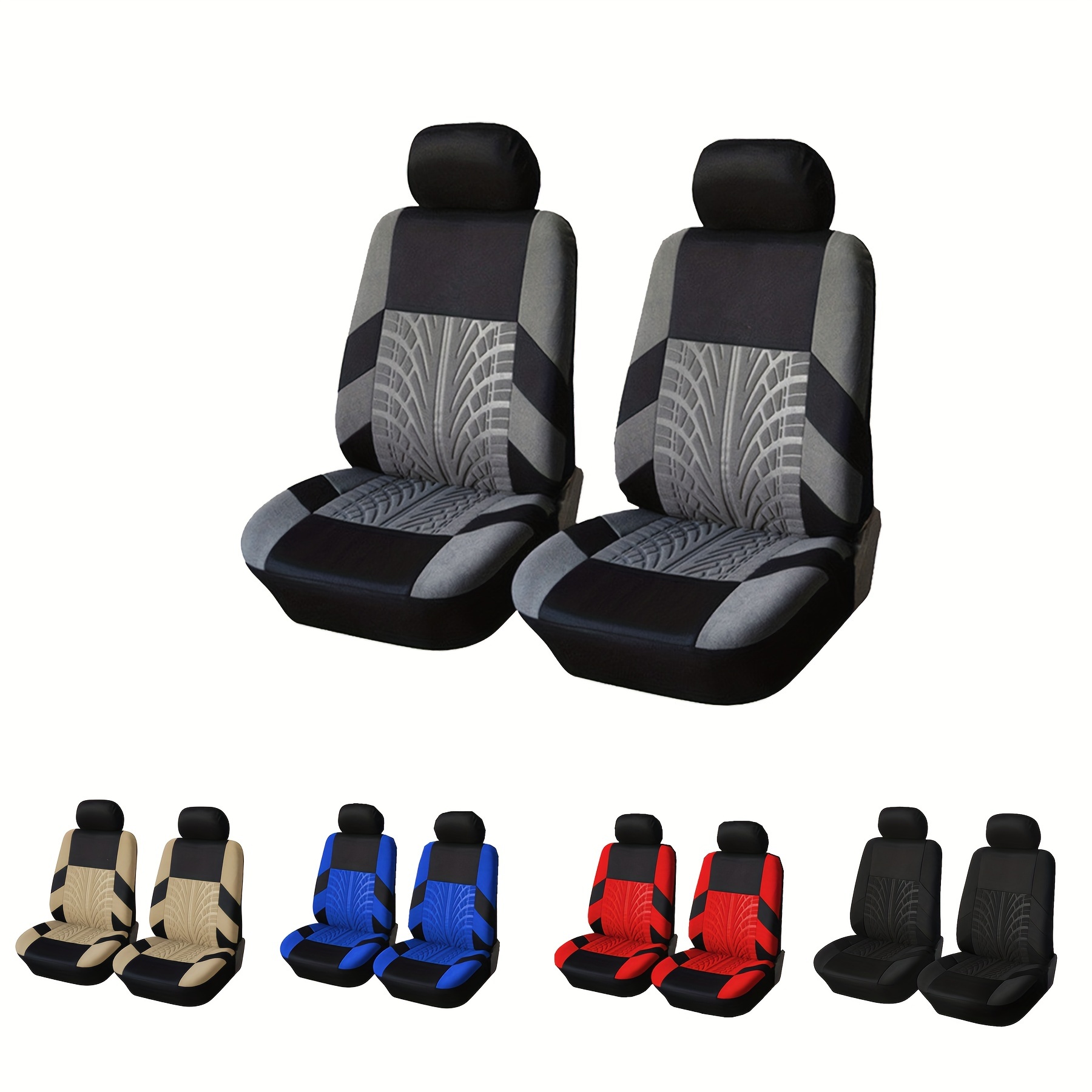 

Embossed Car Universal Seat Cover 2 Simple Business Advanced Universal For Most Cars 2pcs Car Seat Covers