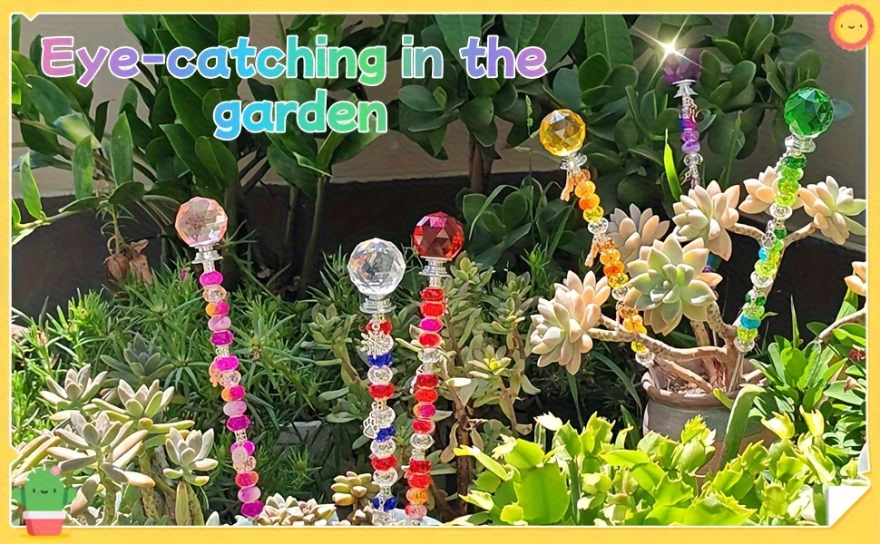 Paletti da Giardino con Perline, Fai da Te Paletti con Perline per