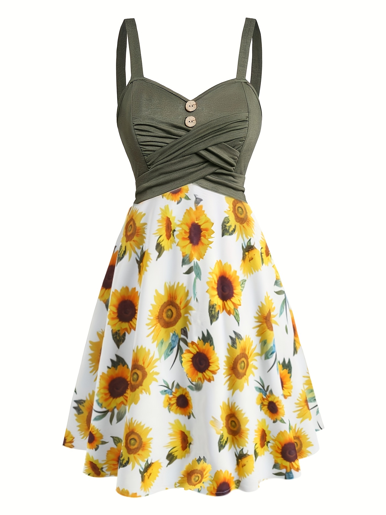 sunflower dress sold on Temu United States