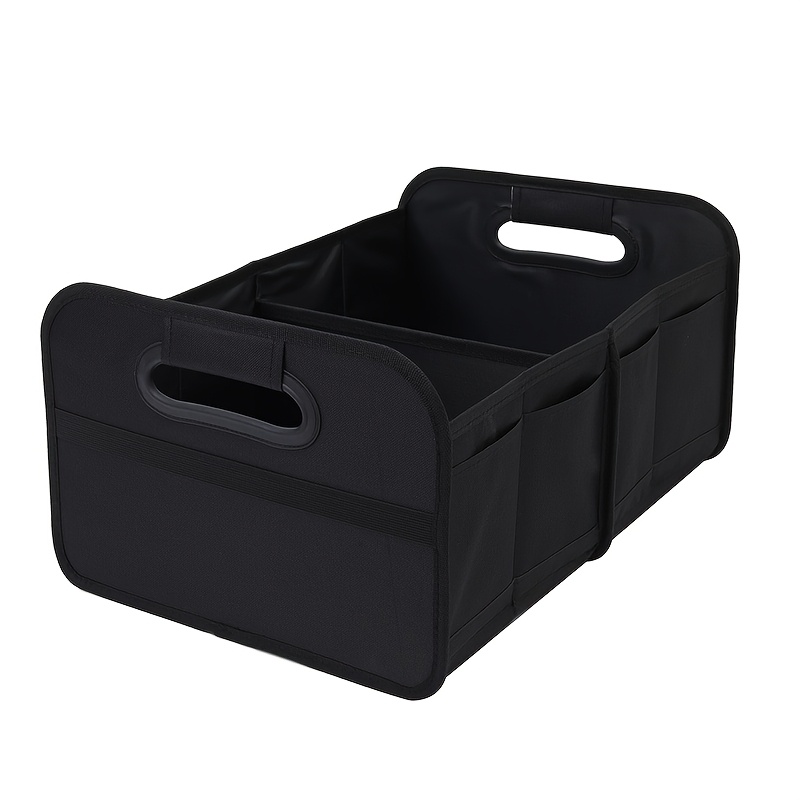 TEMU 1pc Foldable Car Storage Box For Suv, Multi-functional Organizer For Truck Large Capacity Sturdy Trunk Oxford Storage Box