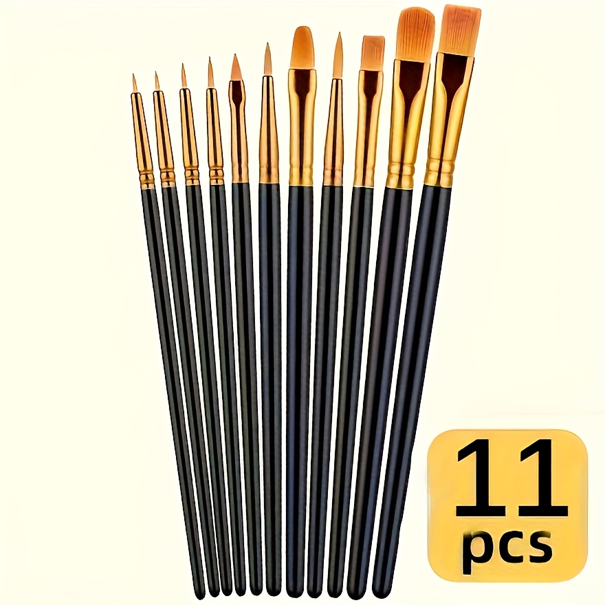 11/22/33pcs Brush Set, Synthetic Hair Brush, Lightweight, Suitable For Acrylic, Oil Painting, Watercolor And Rock Painting, Supplies, Suitable For Christmas, Halloween, Thanksgiving