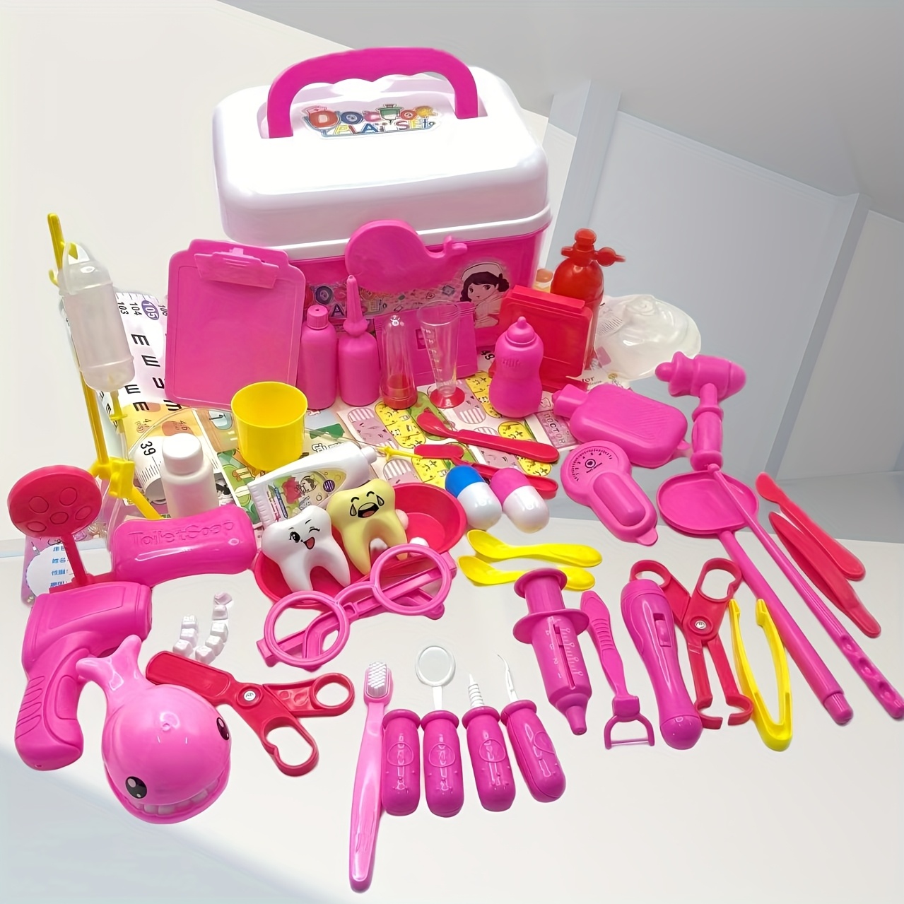 Roze serie doktersspeelgoed voor kinderen