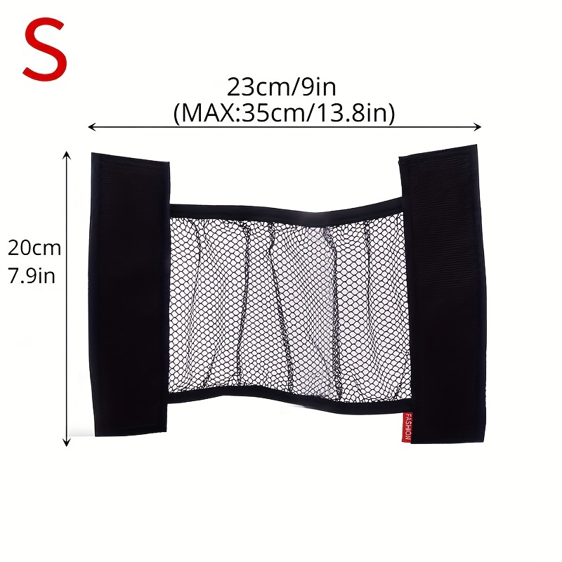 TEMU 1pc-S/1pc-L/2pcs(S+L) Filet de Rangement Élastique Multifonctionnel pour Voiture, Coffre Anti-Dérapant, Poche de Rangement, Bandoulière Réglable